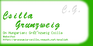 csilla grunzweig business card
